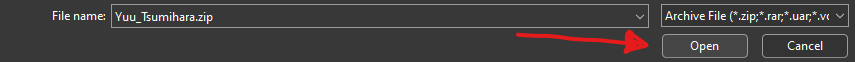 File Explorer, showing the Open button.