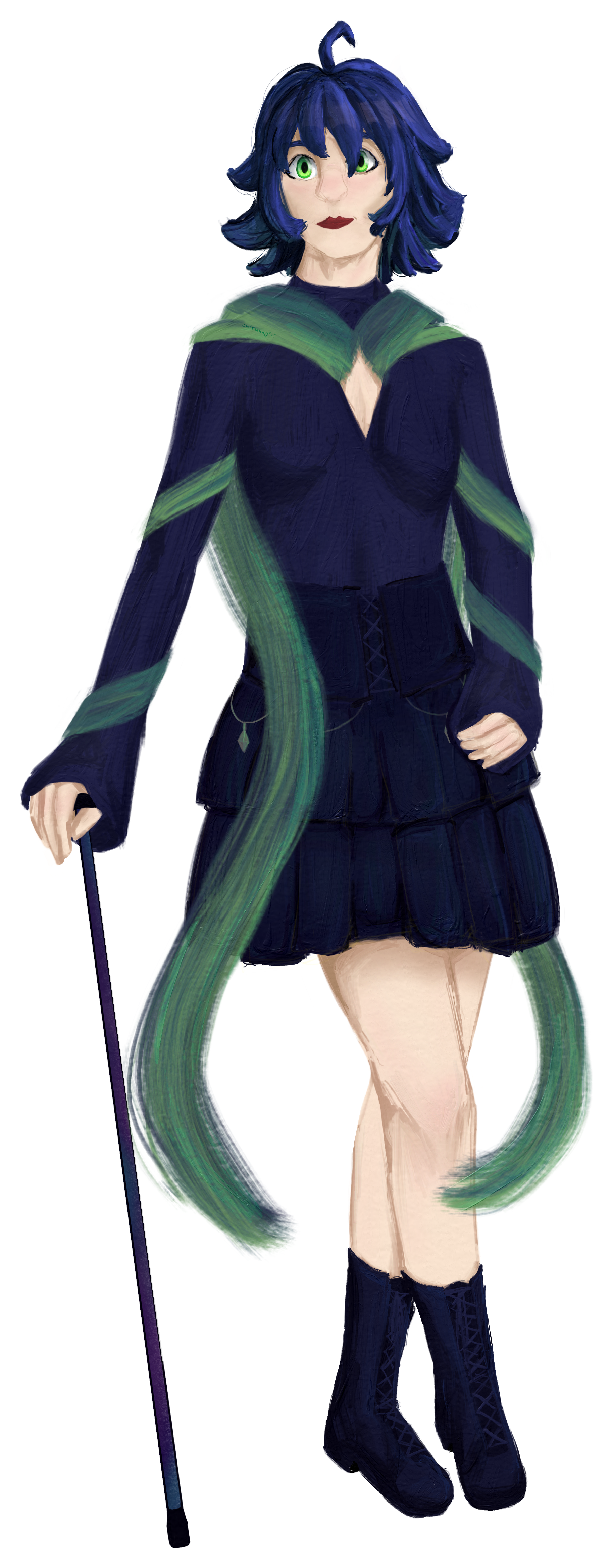 Yuu's main artwork in a digitally painted style. Appearance description is under Character information.